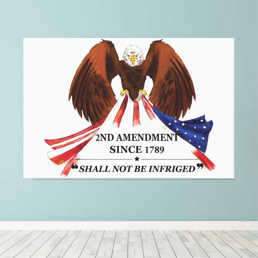 2e amendement Sierkussen Canvas Afdruk (Insitu (Houten vloer))