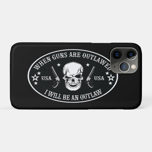 2e amendement Sierkussen Case-Mate iPhone Case (Achterkant (horizontaal))