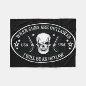 2e amendement Sierkussen Fleece Deken (Voorkant (Horizontaal))