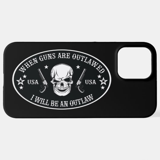 2e amendement Sierkussen iPhone Hoesje (Achterkant horizontaal)