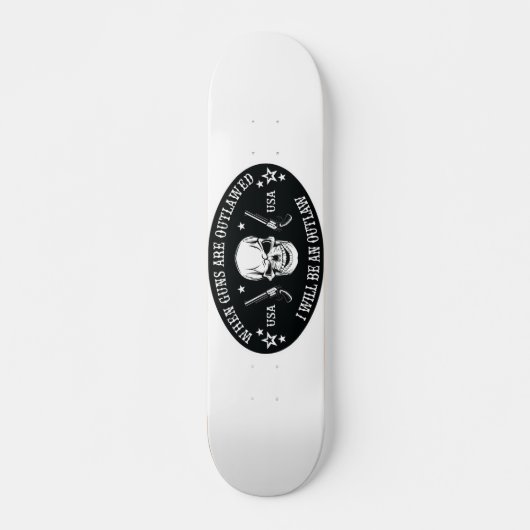 2e amendement Sierkussen Persoonlijk Skateboard (Voorkant)
