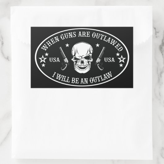 2e amendement Sierkussen Rechthoekige Sticker (Tas)