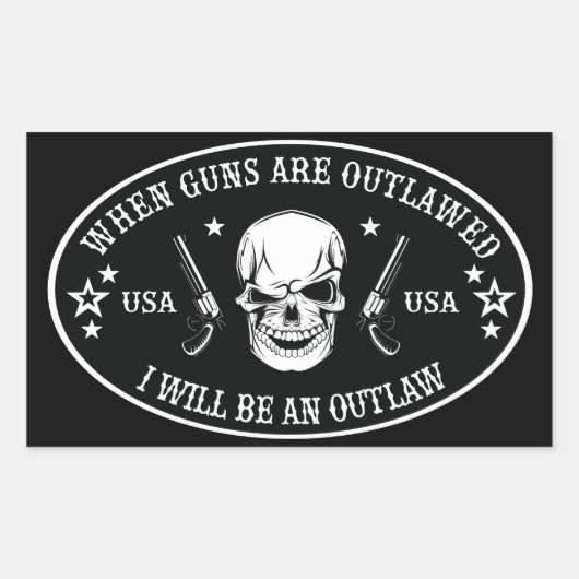 2e amendement Sierkussen Rechthoekige Sticker (Voorkant)