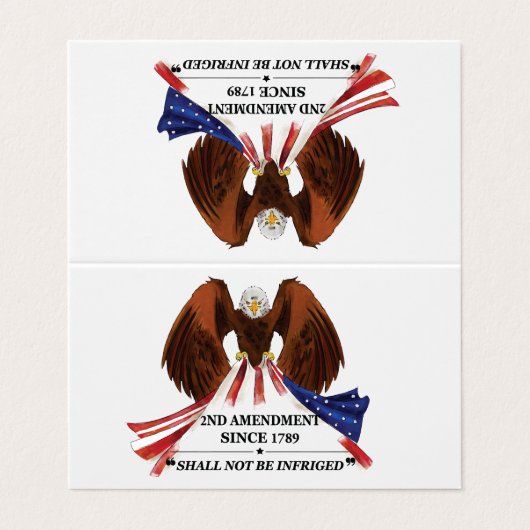 2e amendement Sierkussen Visitekaartje (Buitenkant ongevouwen)