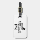 2e AMENDEMENT SUPPORTER - pistool rechten/grondwet Bagagelabel (Voorkant verticaal)