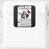 2e amendement vierkante sticker (Tas)