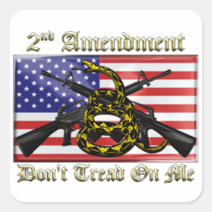 2e amendement vierkante sticker