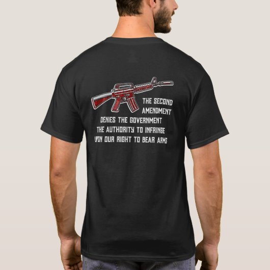 2e amendement wapenrechten t-shirt (Achterkant)
