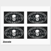2e amendement  Worpkussen Rechthoekige Sticker (Vel)