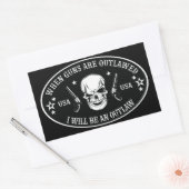 2e amendement  Worpkussen Rechthoekige Sticker (Envelop)