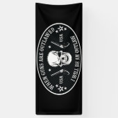 2e amendement Worpkussen Spandoek (Verticaal)
