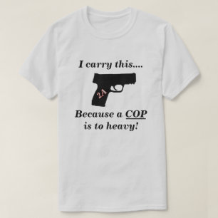 2e Amendement Zelfverdedigingspistool T-shirt