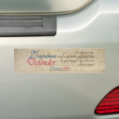 2e amendements bumperstickers ter verdediging (Op auto)