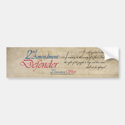 2e amendements bumperstickers ter verdediging (Voorkant)