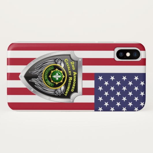 2e Armored Cavalry Regiment Case-Mate iPhone Case (Achterkant (horizontaal))