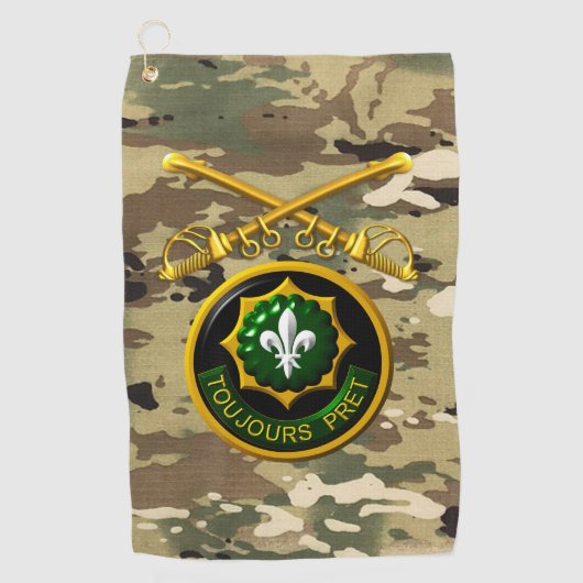 2e Armored Cavalry Regiment Golfhanddoek (Voorkant)