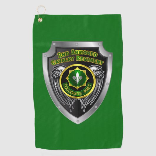 2e Armored Cavalry Regiment Golfhanddoek (Voorkant)