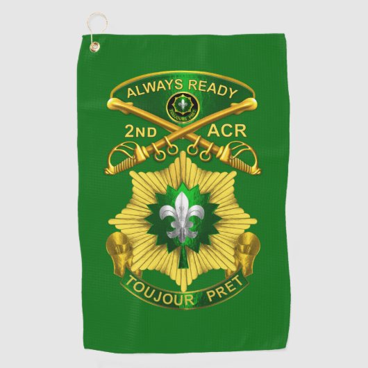 2e Armored Cavalry Regiment Golfhanddoek (Voorkant)