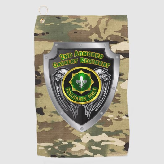 2e Armored Cavalry Regiment Golfhanddoek (Voorkant)