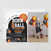2e Basketbal Verjaardagsuitnodiging Sjabloon Kaart (Voorkant)
