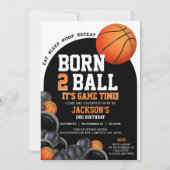 2e Basketbal Verjaardagsuitnodiging Sjabloon Kaart (Voorkant)
