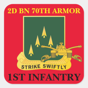 2E BATALJON 70E PANTSERING 1E INFANTERIE STICKERS