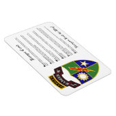 2e bataljon - 75e Ranger met Tab Magnet 4x6 Magneet (Rechterzijde)