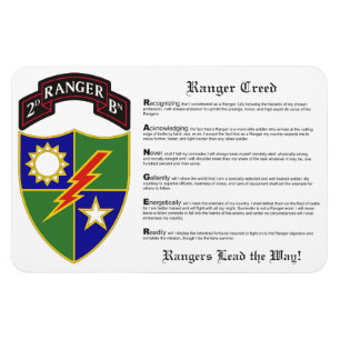 2e Bataljon - 75e Ranger Regiment Magnet 4x6 Magneet