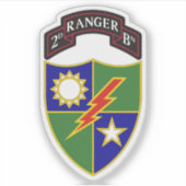 2e Bataljon - 75e Ranger Regiment Sticker (Voorkant)