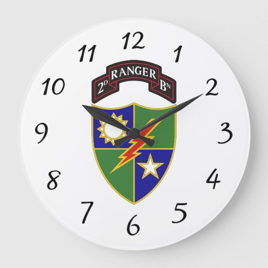 2e Bataljon - 75e Ranger Regiment - Wandklok (Voorkant)