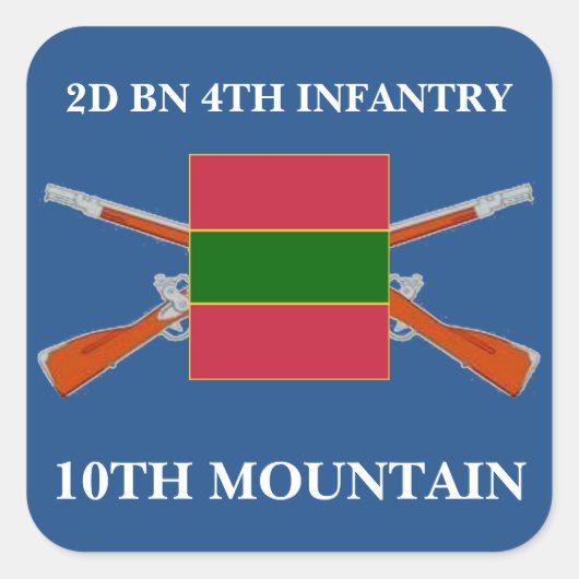 2E BATTALION 4E INFANTRY 10E MOUNTAIN STICKERS (Voorkant)