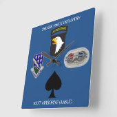 2E BATTALION 506E INFANTRY 101ST LUCHTBORNE CLOCK VIERKANTE KLOK (Hoek)