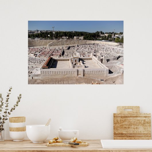 2e Beis HaMikdash (Heilige Temple in Yerusalem) Poster (Keuken)