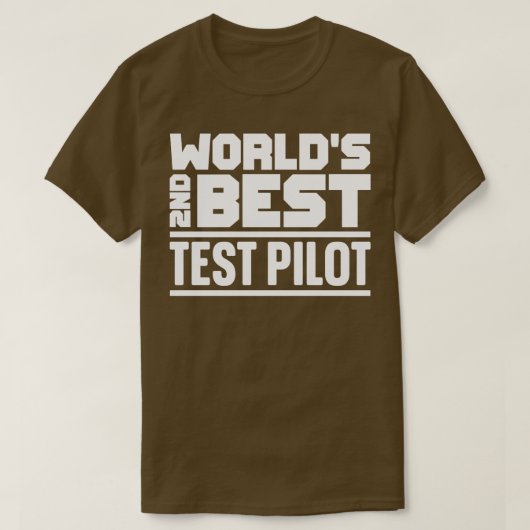 2e beste testpiloot t-shirt (Design voorkant)