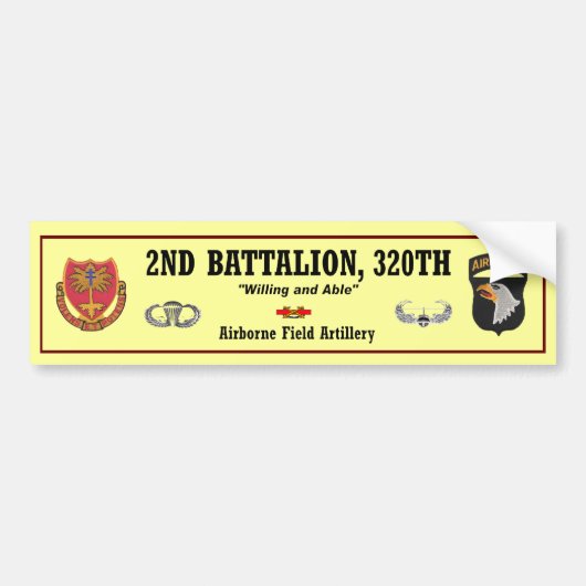 2e Bn, 320e FA Bumper.sticker Bumpersticker (Voorkant)