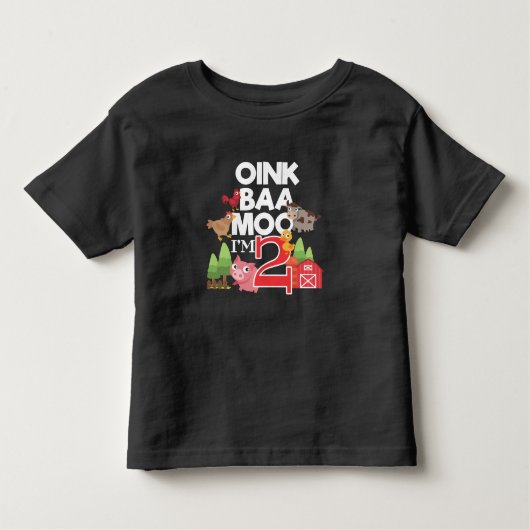 2e Boerderij op de geboorte Dier 2 jaar oud Kinder Shirts (Voorkant)