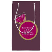 2e bruiloft Jubileum granaat donkerrode edelsteenr Klein Cadeauzakje (Voorkant)