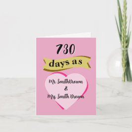 2e bruiloft jubileum kaart Katoen tweede