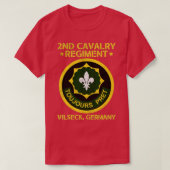 2e Cavalry Regiment 2e CR vets Vilseck Duitsland T-shirt (Design voorkant)