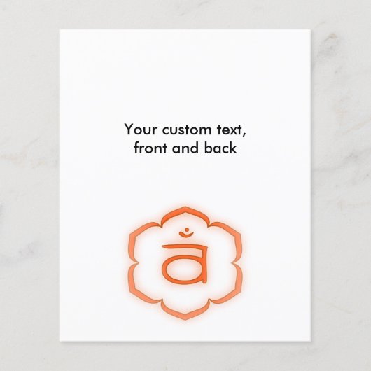 2e Chakra - Svadhisthana Flyer (Voorkant)