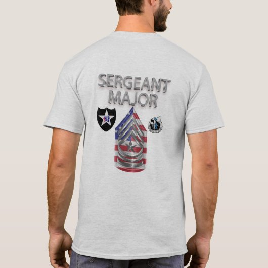 2e divisie infanterie sergeant-majoor t-shirt (Achterkant)