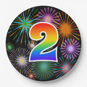 2e evenement - Leuk, Kleurrijk, Moedig, Regenboog  Papieren Bordje