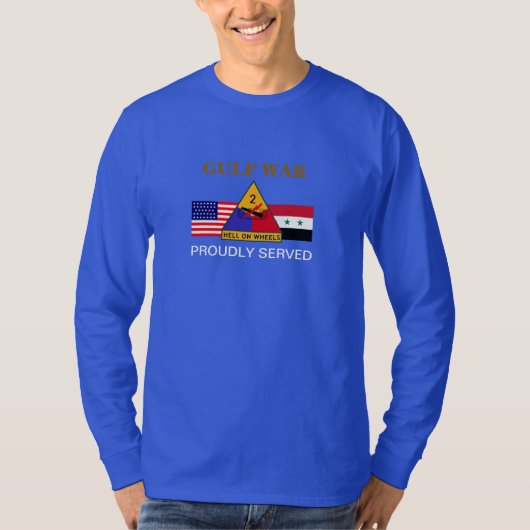 2E GARMORED DIVISION GULF WAR LONG SLEEVE T SHIRT (Voorkant)