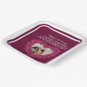 2e garnet bruiloften Jubileum foto rood Papieren Bordje (Gebogen)