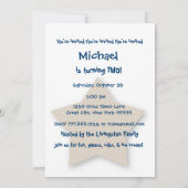 2e geboorte-jongen Aangepaste naam BLUE Pset B02 Kaart (Achterkant)