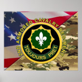 2e Gepantserde Cavalerie Regiment “Altijd Bereid” Poster (Voorkant)