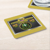 2e gepantserde cavalerie Regiment "Altijd klaar" Kartonnen Onderzetters (Schuin)