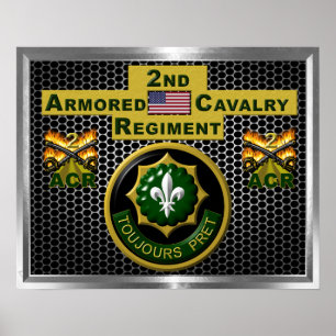 2e gepantserde cavalerie Regiment "Altijd klaar" Poster