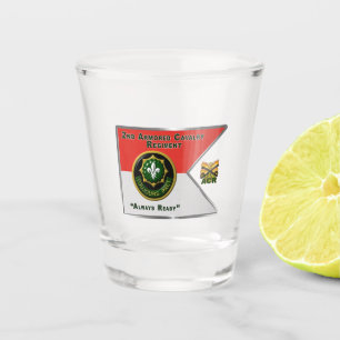 2e gepantserde cavalerie Regiment "Altijd klaar" Shot Glas