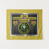 2e gepantserde cavalerie Regiment "Altijd klaar" Wandkleed (Voorkant (horizontaal))